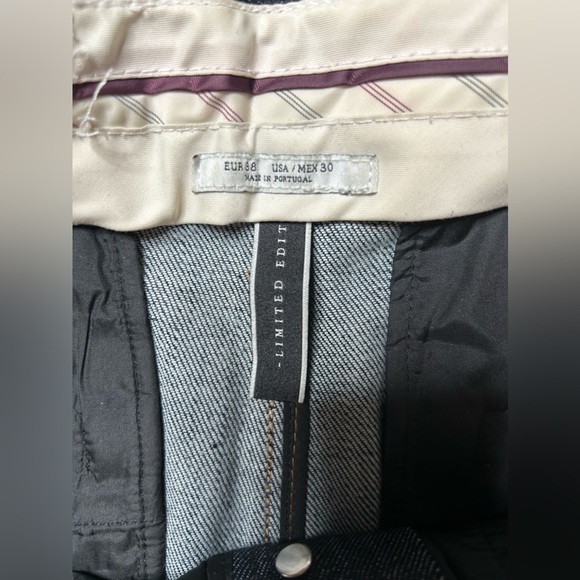 Zara Mens Raw Denim Flat Front Jeans - Picture 7 of 10